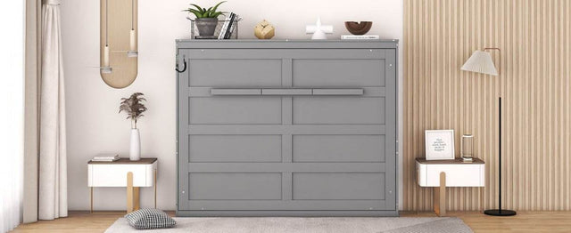 Full Size Gray Plywood Multi-Function Murphy Bed - Omega Lifestyles