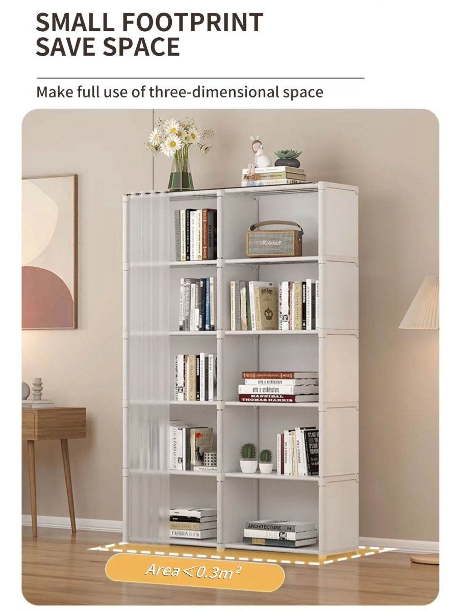 Minimalist Modern 6-Layer Fabric Wardrobe Organizer Cabinet - Omega Lifestyles