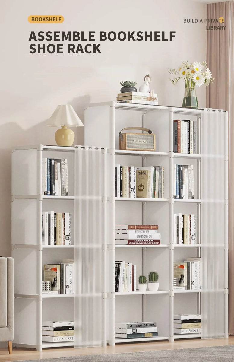 Minimalist Modern 6-Layer Fabric Wardrobe Organizer Cabinet - Omega Lifestyles