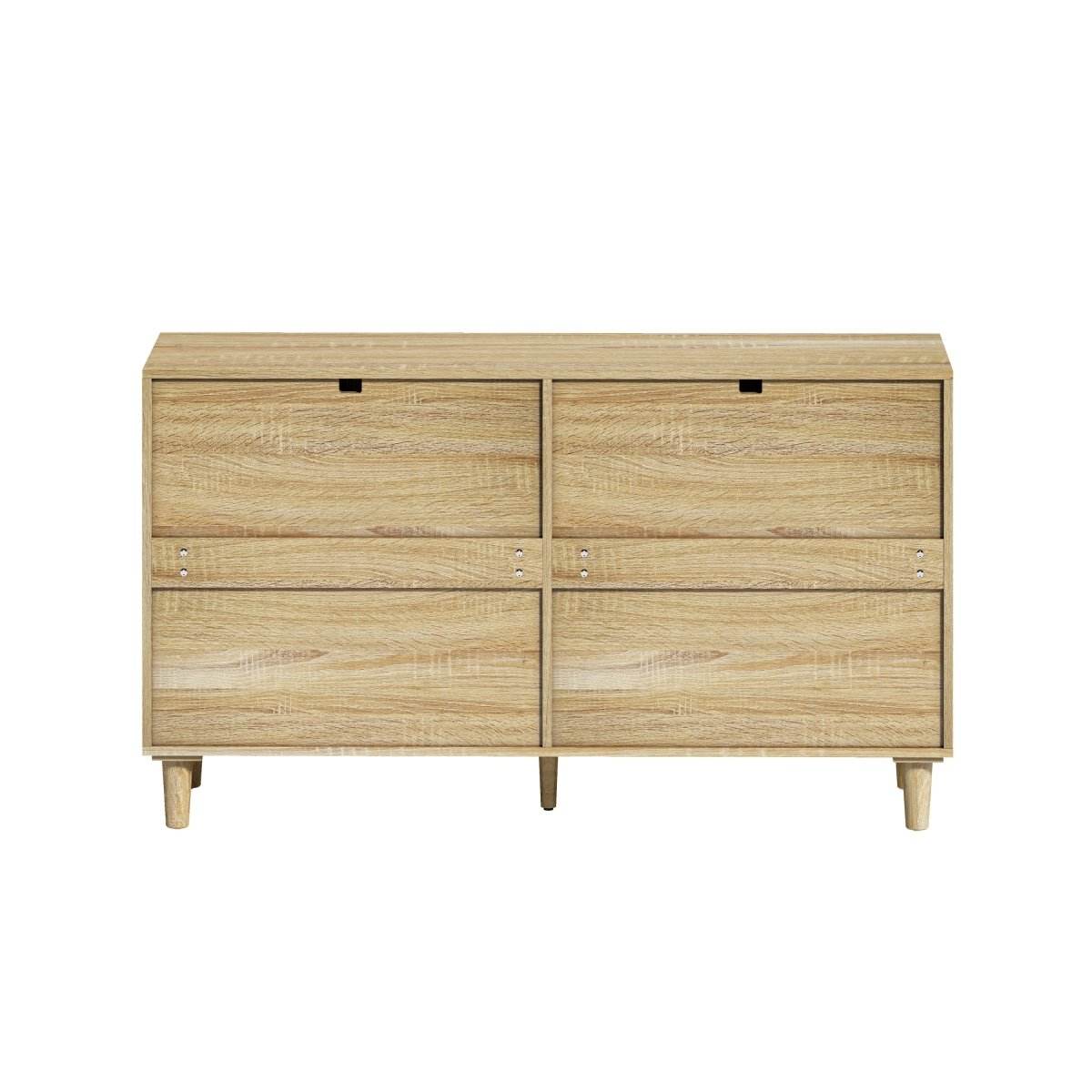 Natural Rattan 6-Drawer MDF And Metal Dresser - Sleep Galleria