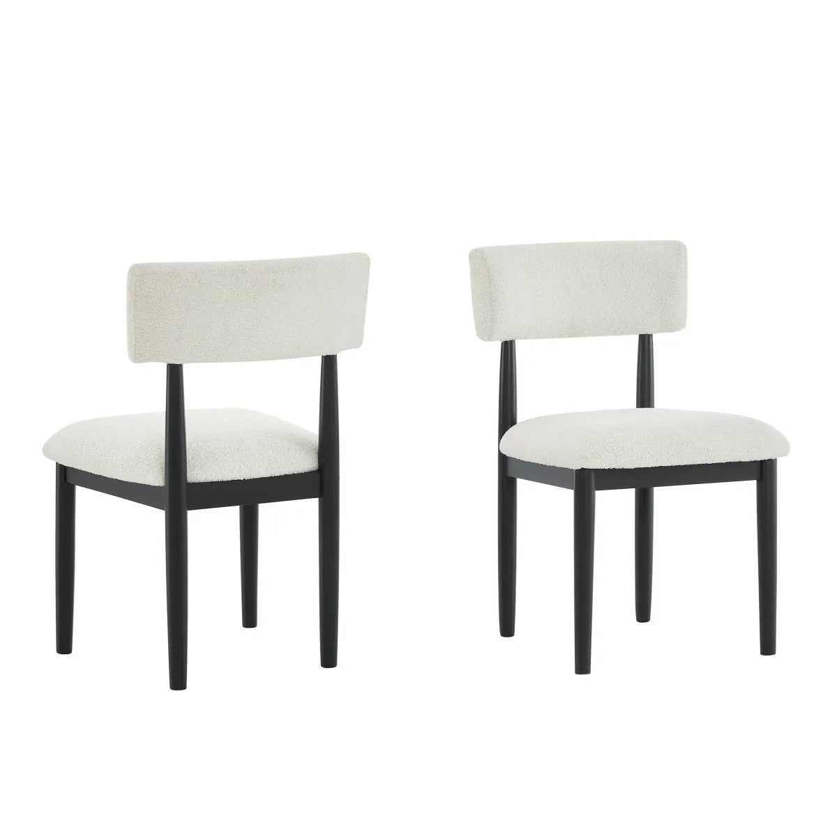 Set of 2 Ellis Boucle Upholstered Dining Chairs - Omega Lifestyles