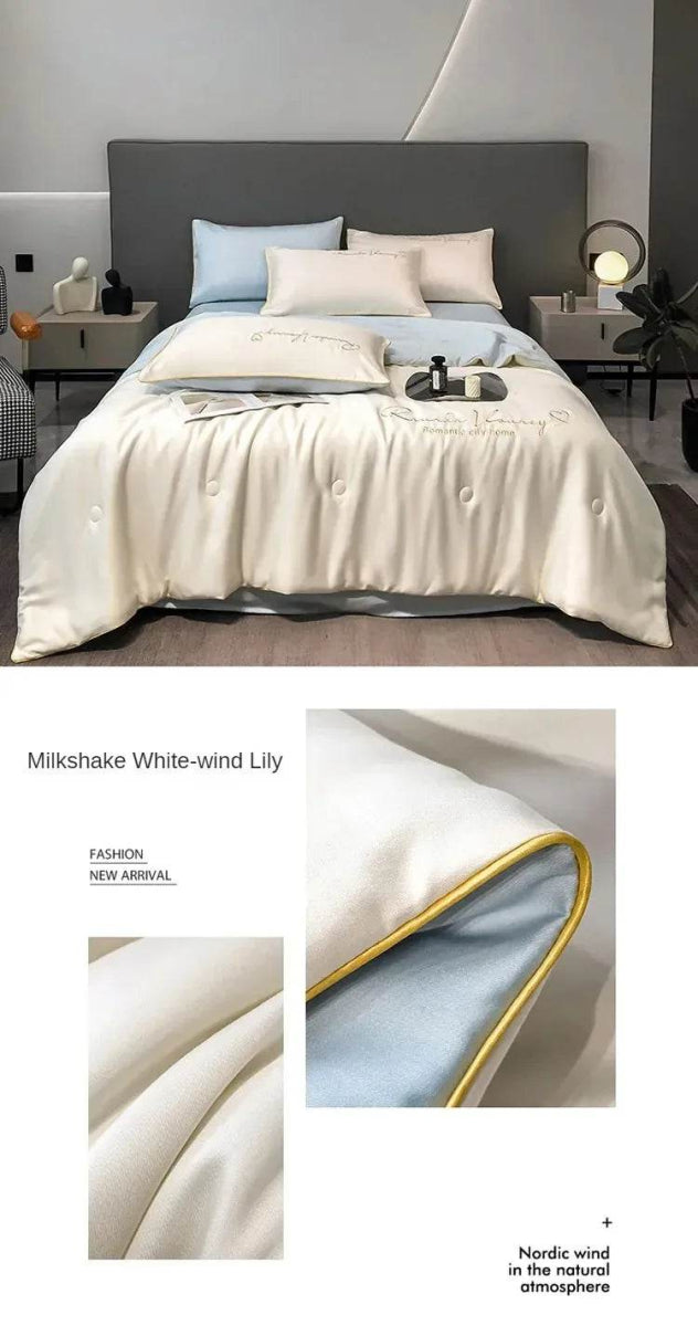 Silky Soft Cooling Summer Quilt Patchwork Blanket - Sleep Galleria