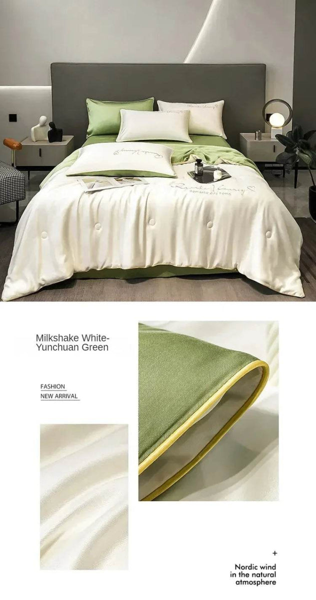 Silky Soft Cooling Summer Quilt Patchwork Blanket - Sleep Galleria