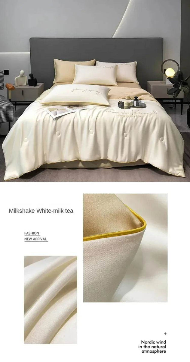 Silky Soft Cooling Summer Quilt Patchwork Blanket - Sleep Galleria