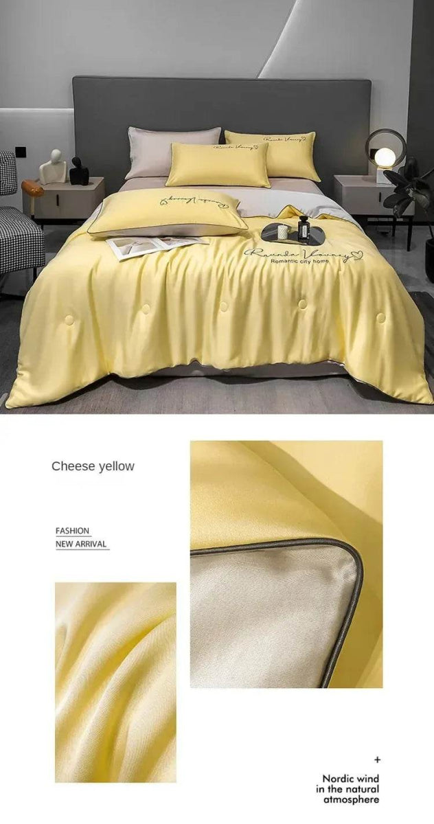 Silky Soft Cooling Summer Quilt Patchwork Blanket - Sleep Galleria