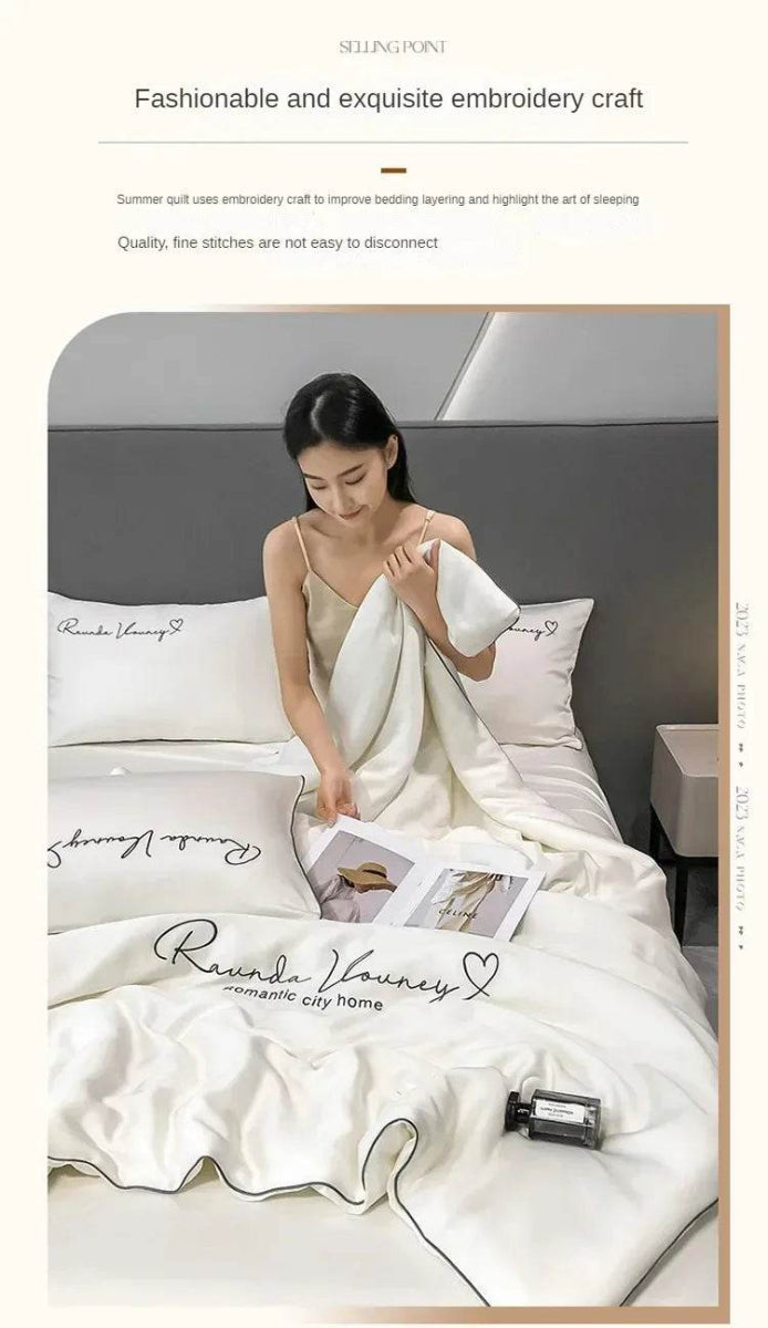 Silky Soft Cooling Summer Quilt Patchwork Blanket - Sleep Galleria