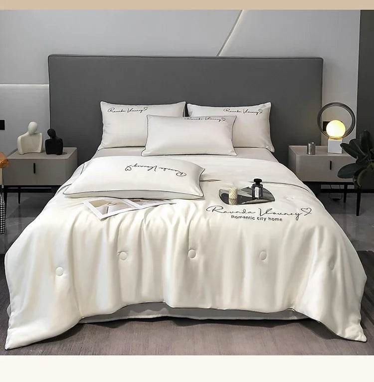 Silky Soft Cooling Summer Quilt Patchwork Blanket - Sleep Galleria