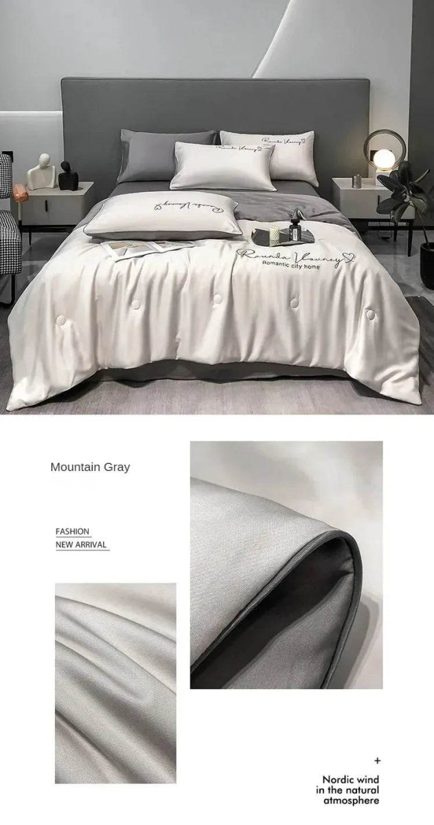 Silky Soft Cooling Summer Quilt Patchwork Blanket - Sleep Galleria