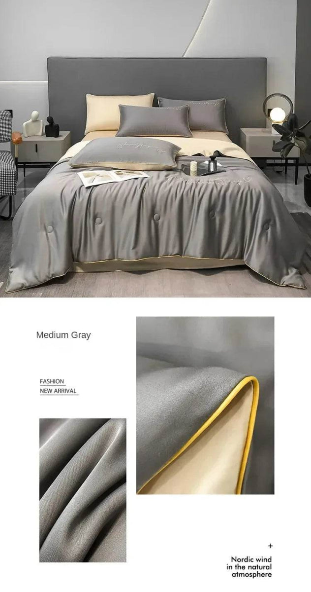 Silky Soft Cooling Summer Quilt Patchwork Blanket - Sleep Galleria