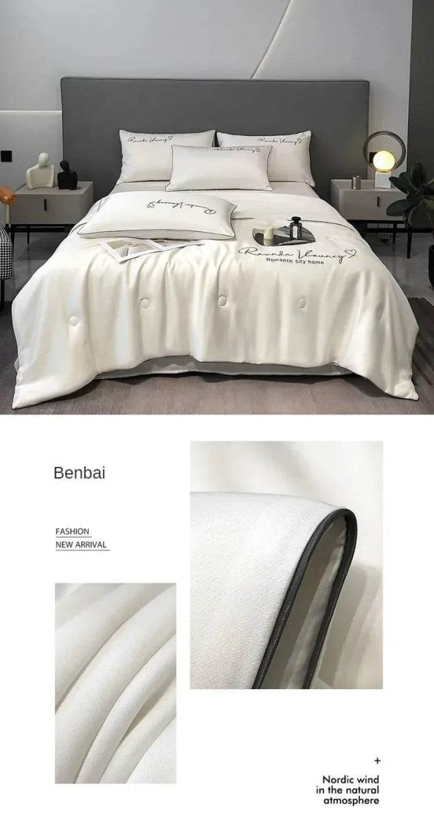 Silky Soft Cooling Summer Quilt Patchwork Blanket - Sleep Galleria