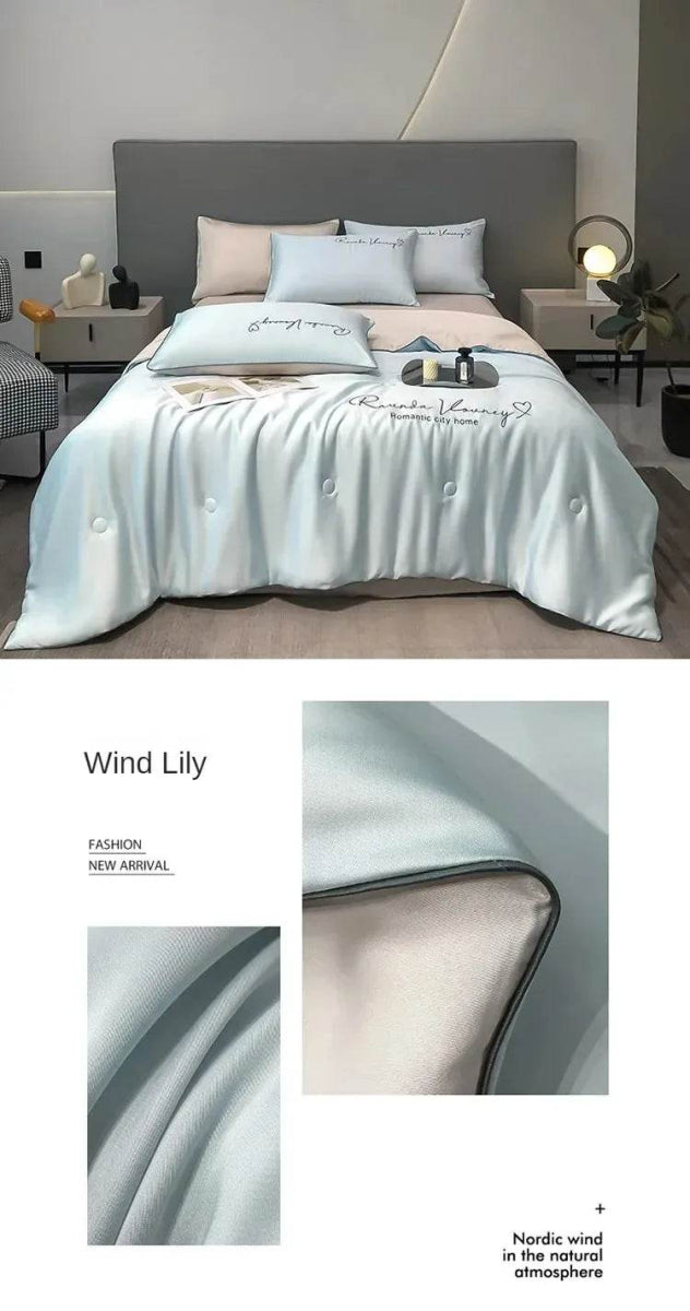 Silky Soft Cooling Summer Quilt Patchwork Blanket - Sleep Galleria