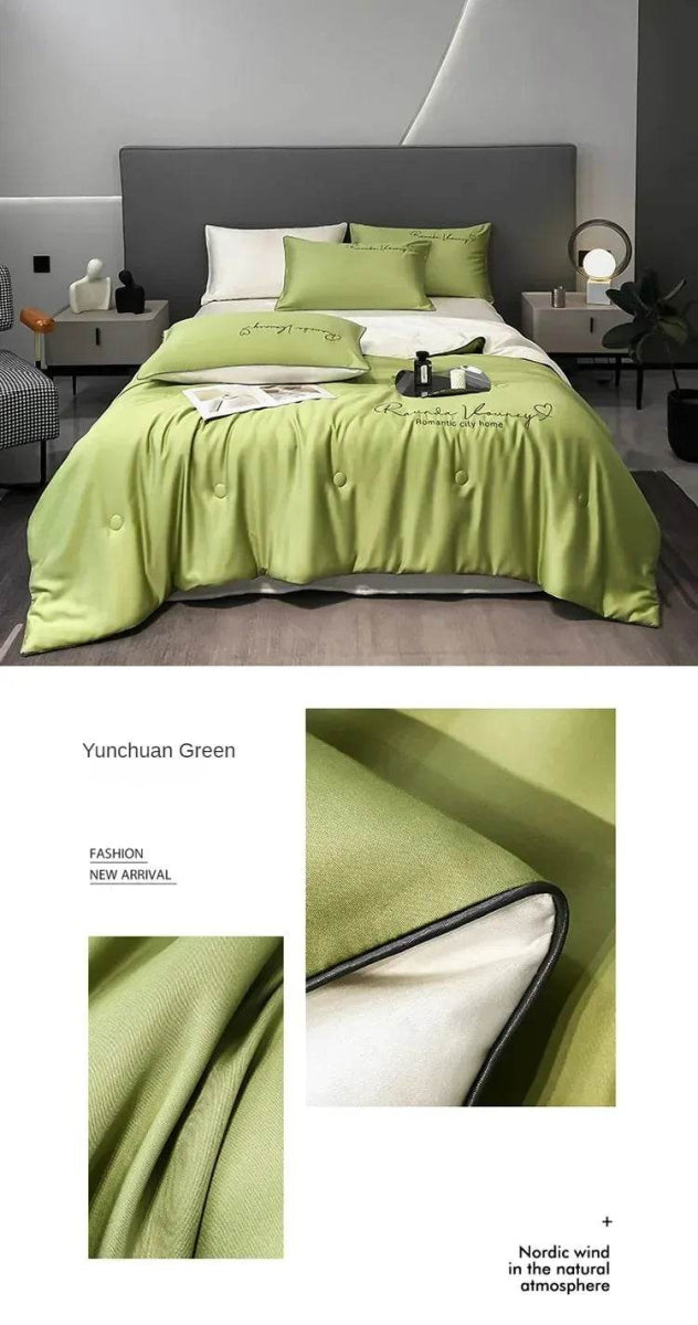 Silky Soft Cooling Summer Quilt Patchwork Blanket - Sleep Galleria