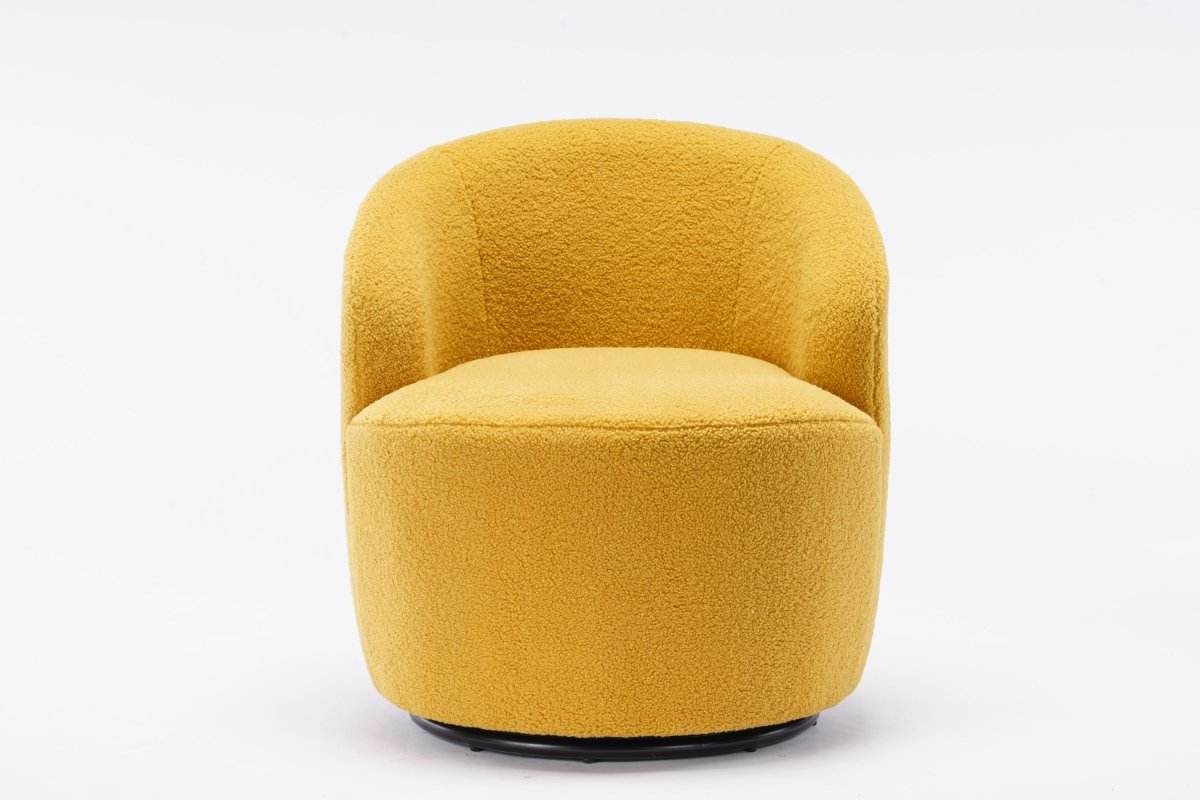 Soft Teddy Fabric Upholstered Swivel Accent Armchair - Sleep Galleria