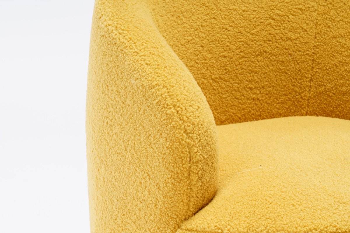 Soft Teddy Fabric Upholstered Swivel Accent Armchair - Sleep Galleria