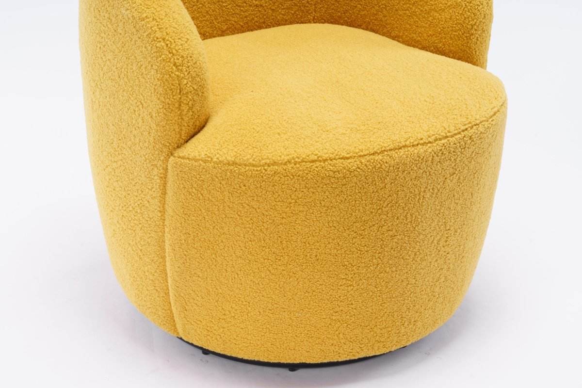 Soft Teddy Fabric Upholstered Swivel Accent Armchair - Sleep Galleria