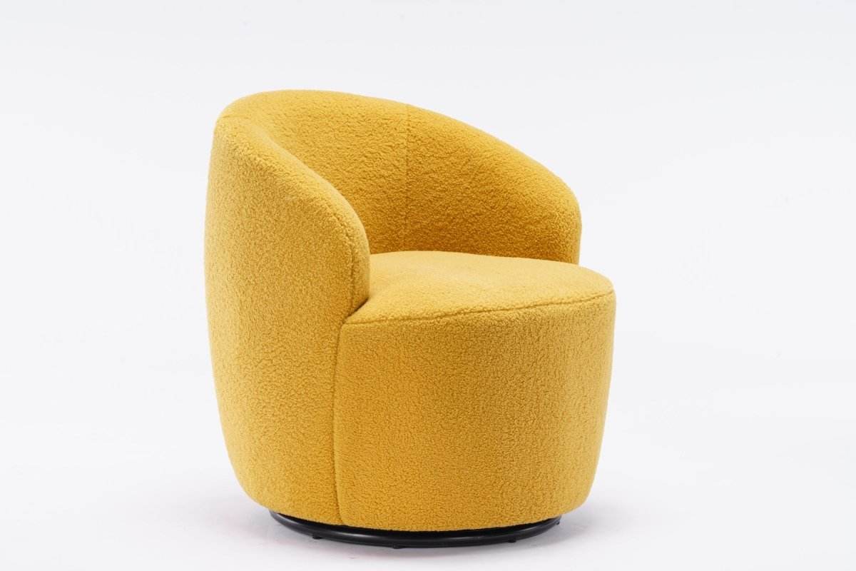Soft Teddy Fabric Upholstered Swivel Accent Armchair - Sleep Galleria