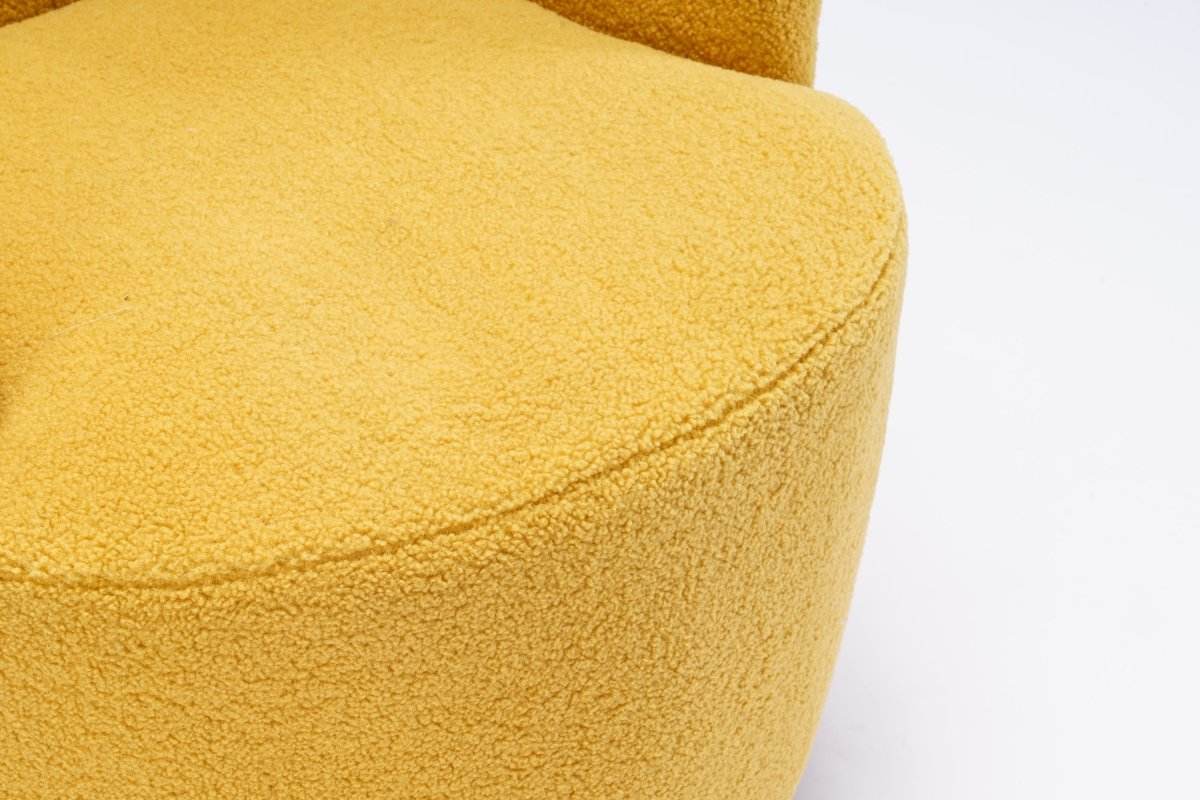 Soft Teddy Fabric Upholstered Swivel Accent Armchair - Sleep Galleria