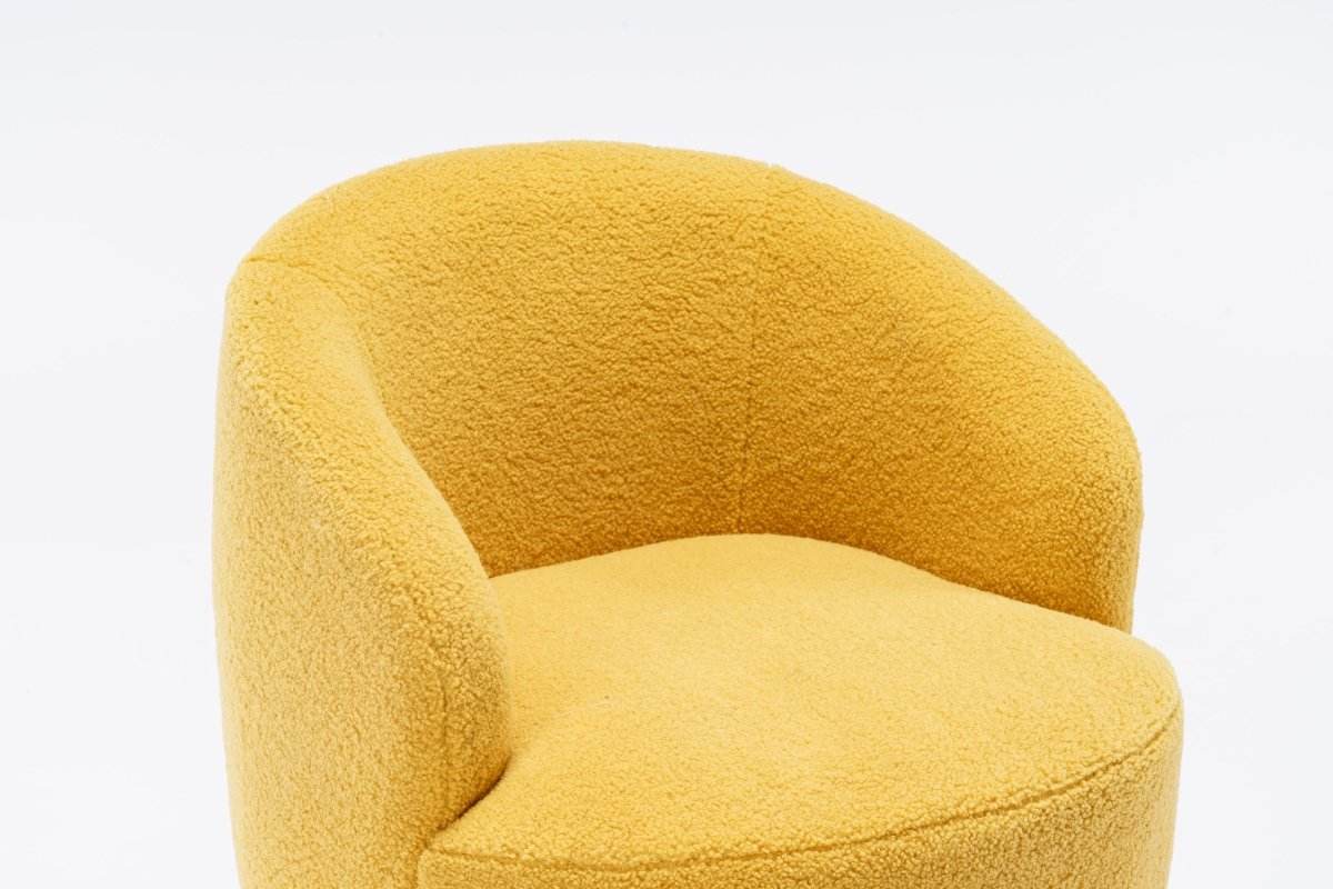 Soft Teddy Fabric Upholstered Swivel Accent Armchair - Sleep Galleria