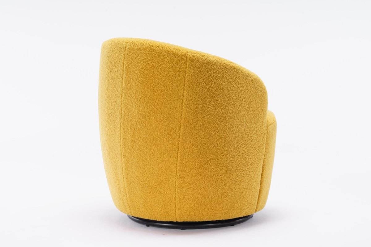 Soft Teddy Fabric Upholstered Swivel Accent Armchair - Sleep Galleria