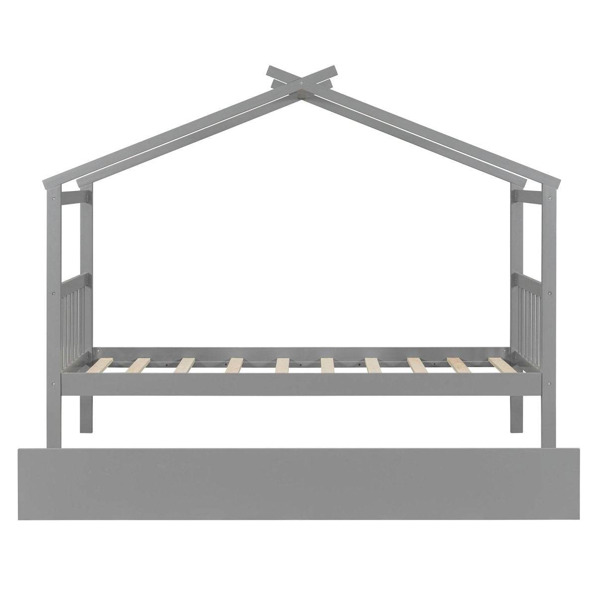 Twin Solid Wood House Daybed With Trundle - Sleep Galleria