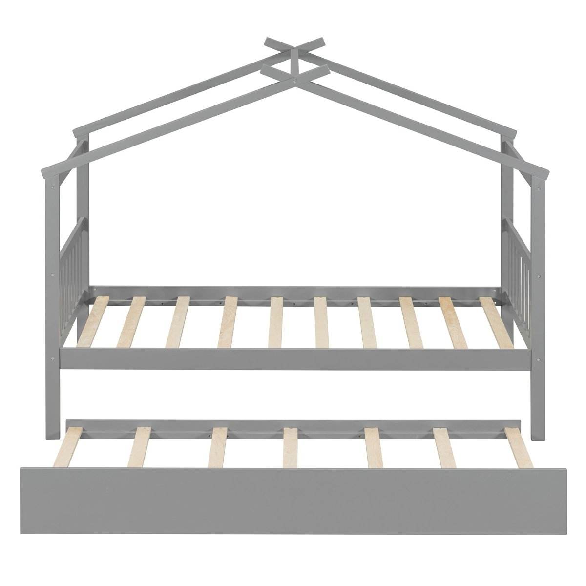 Twin Solid Wood House Daybed With Trundle - Sleep Galleria