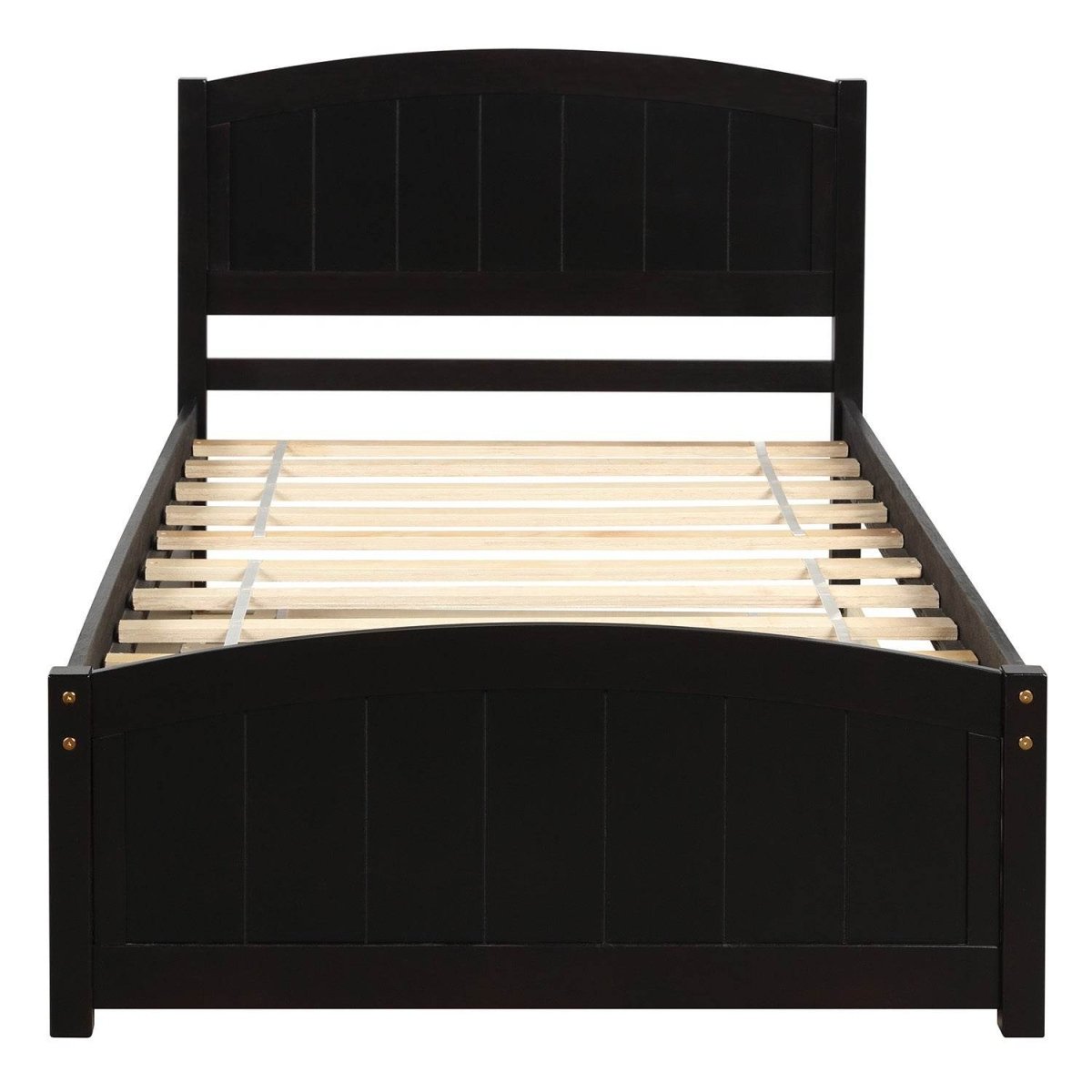 Twin Solid Wood Platform Bed With Trundle Espresso - Blissora - Omega Lifestyles