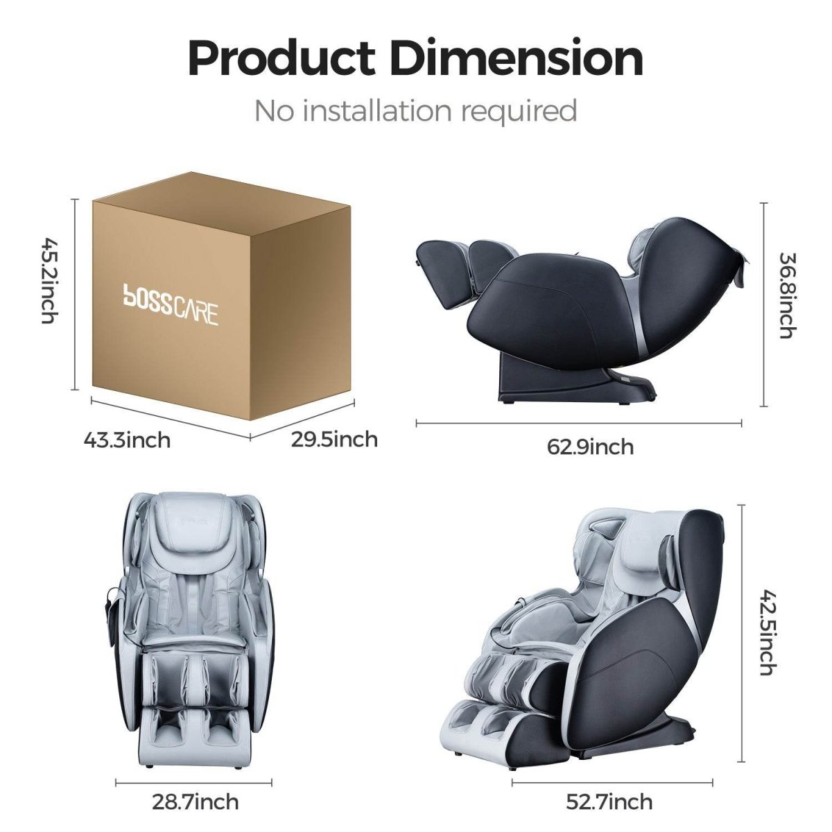 3D Shiatsu Recline Massage Zero Gravity Chair - Sleep Galleria