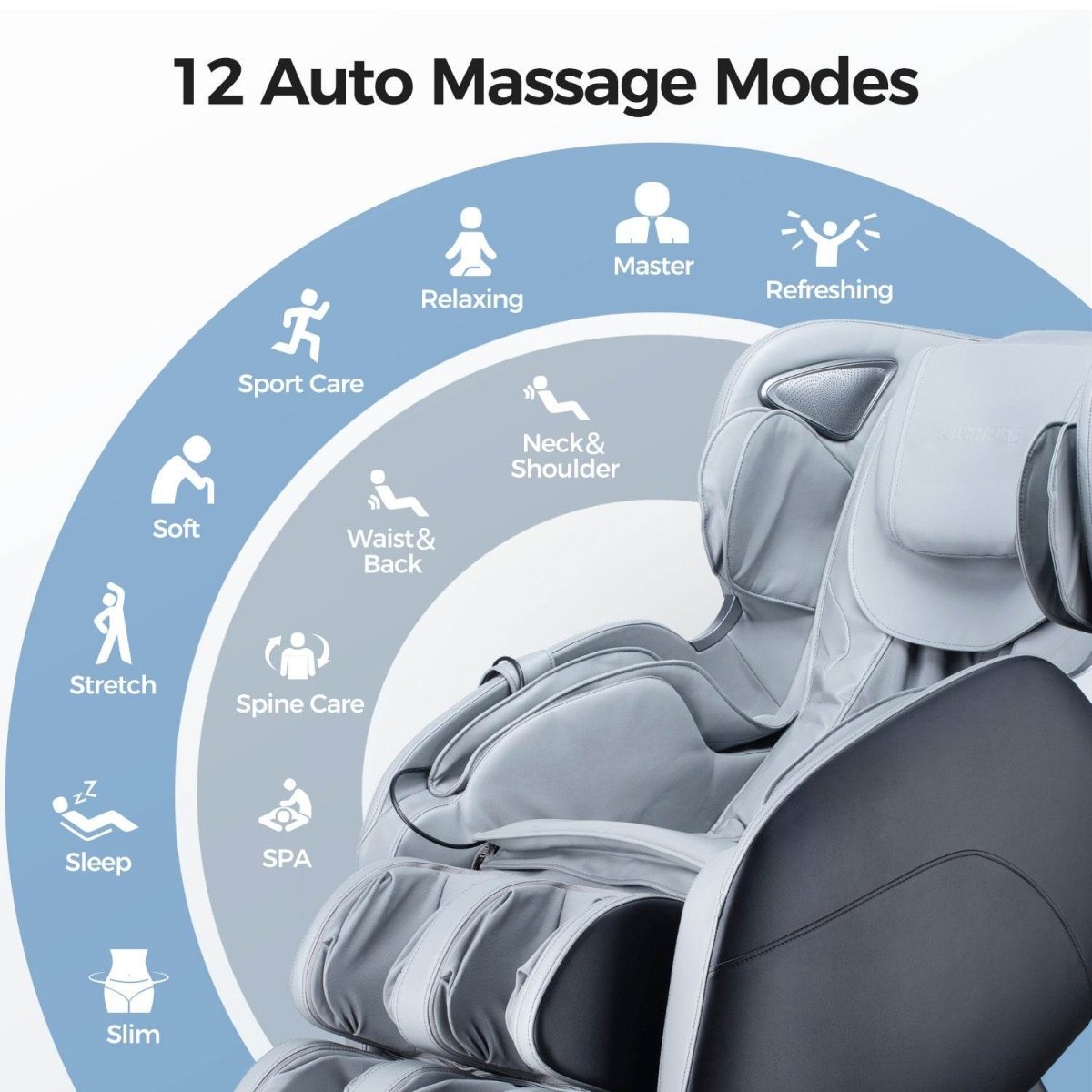 3D Shiatsu Recline Massage Zero Gravity Chair - Sleep Galleria