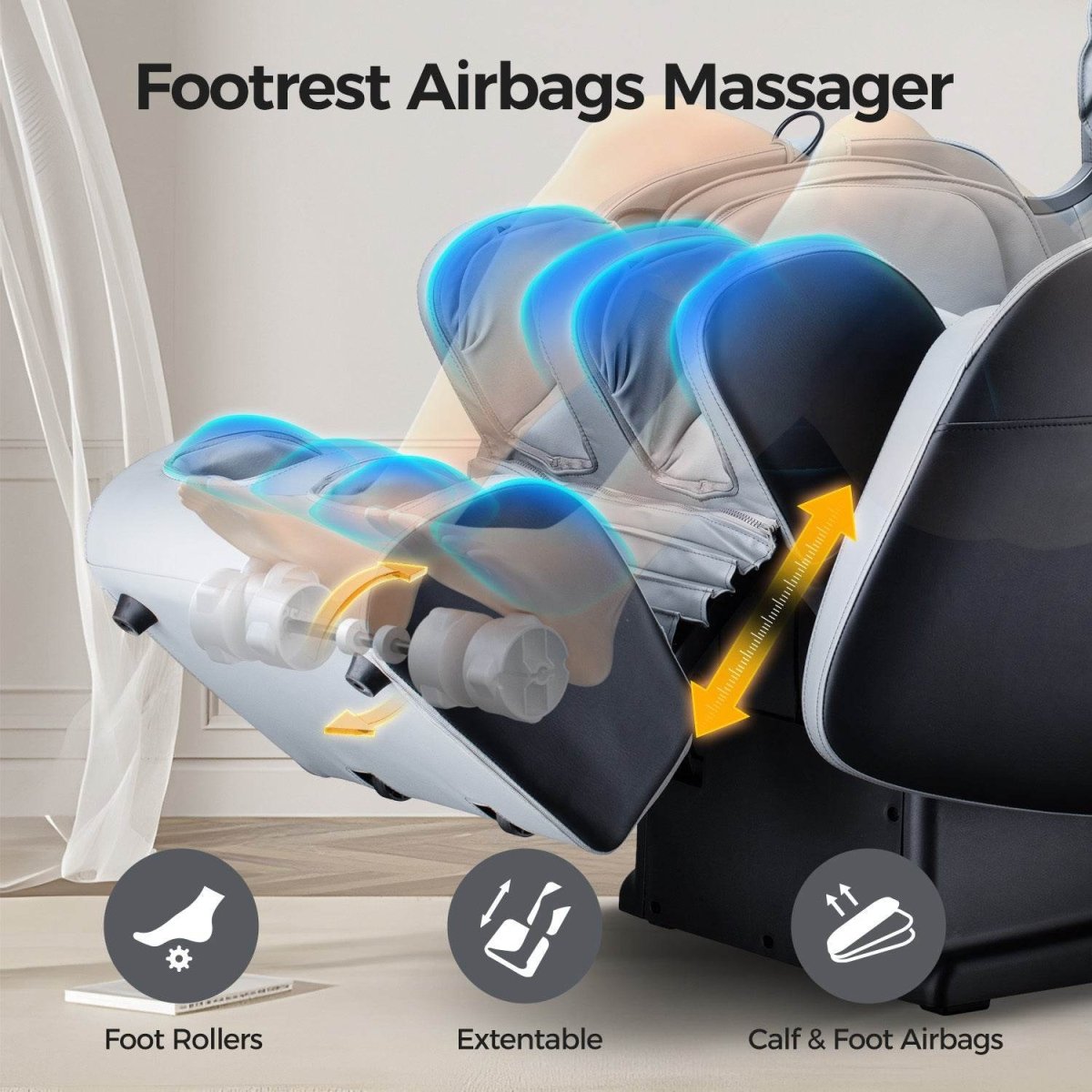 3D Shiatsu Recline Massage Zero Gravity Chair - Sleep Galleria