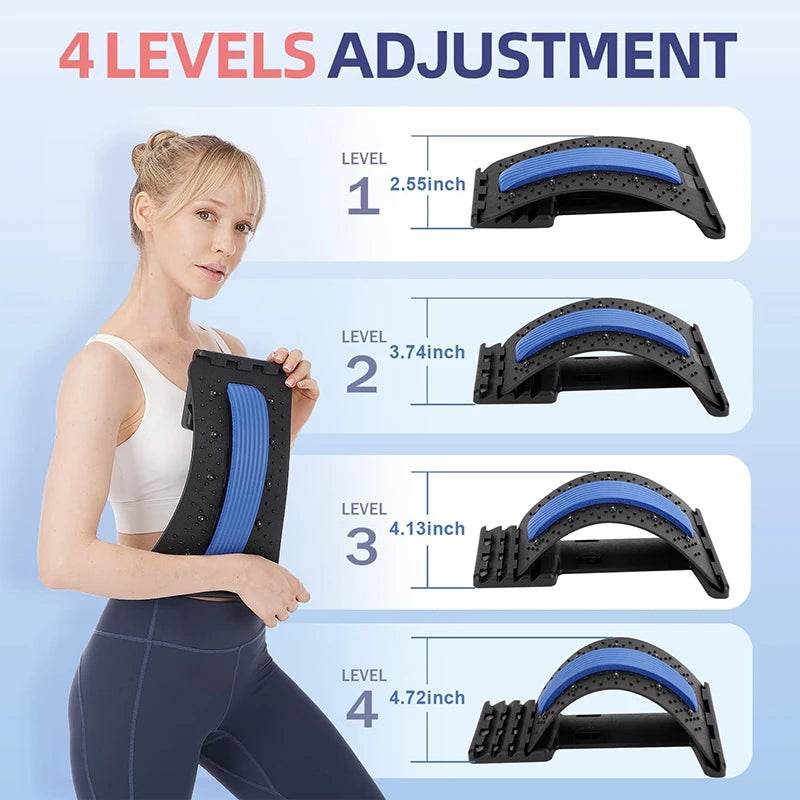 Magnetic Therapy Adjustable Back Stretcher Pain Relief - Sleep Galleria