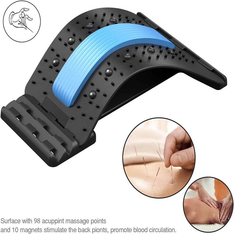 Magnetic Therapy Adjustable Back Stretcher Pain Relief - Sleep Galleria