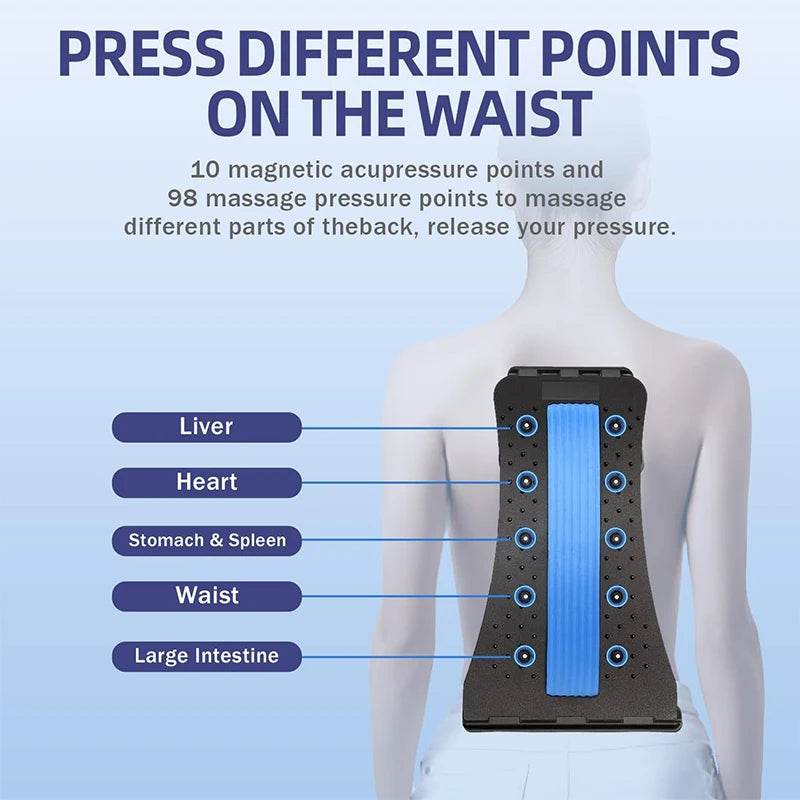 Magnetic Therapy Adjustable Back Stretcher Pain Relief - Sleep Galleria