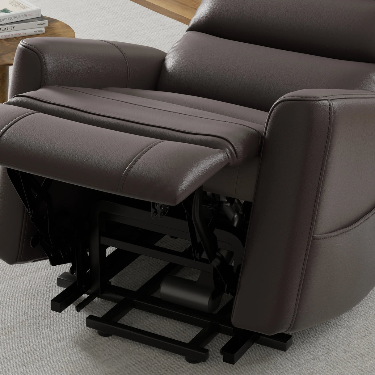 Power Lift Faux Leather Recliner Chair With USB Charging - Omega Lifestyles