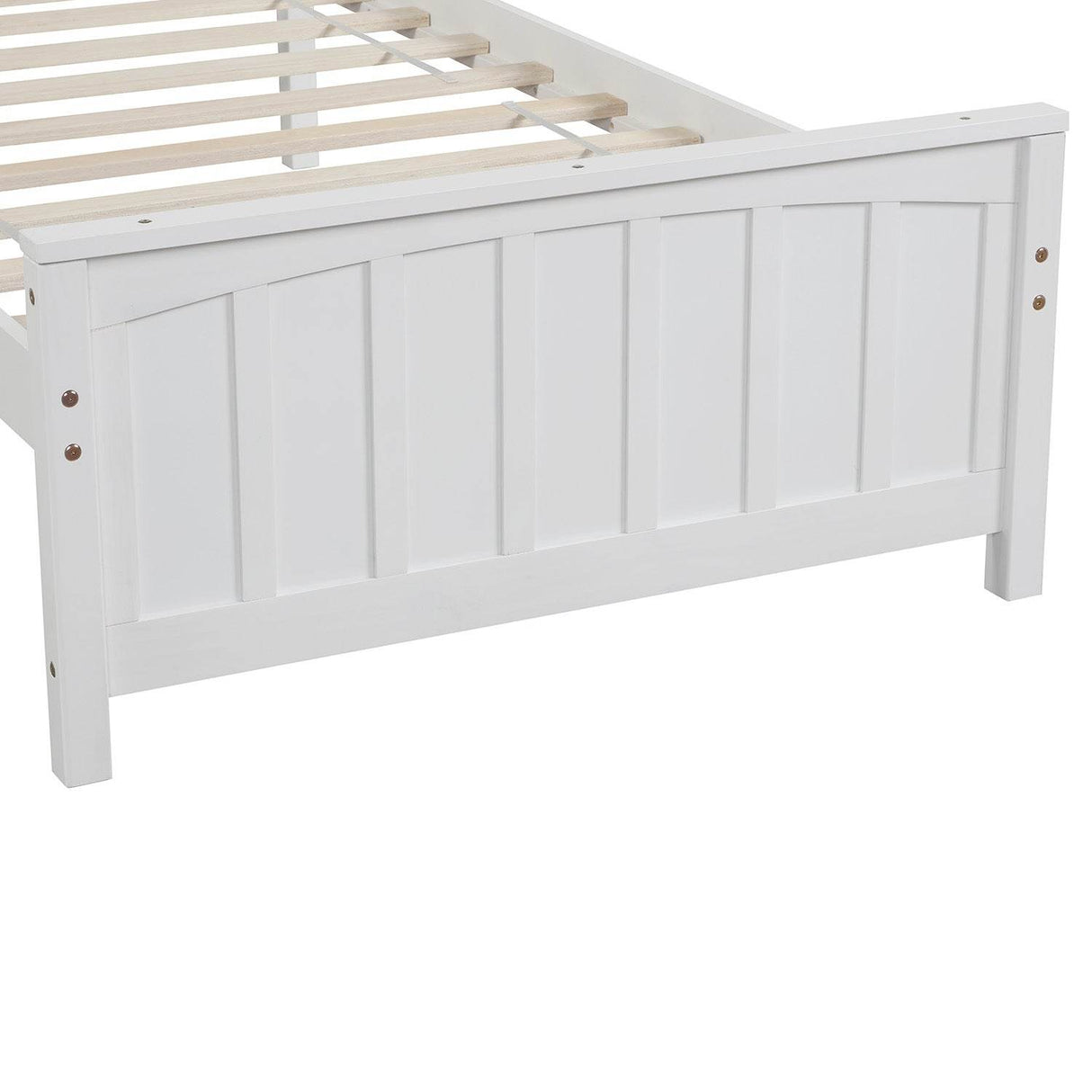 Twin Classic Solid Wood Platform Bed With Headboard And Footboard - Omega Lifestyles