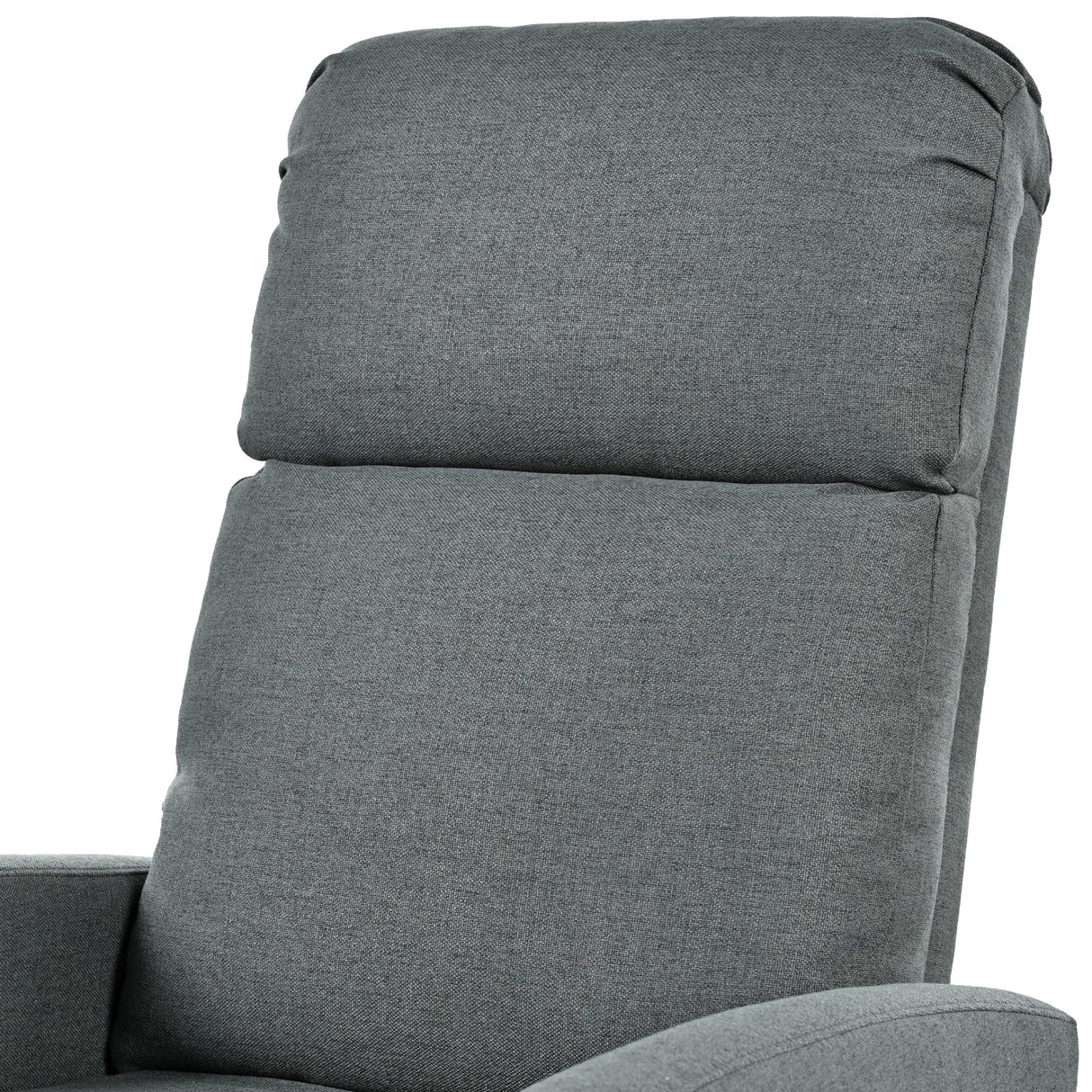 Manual Adjustable Recliner Chair Charcoal Polyester Upholstery - Omega Lifestyles