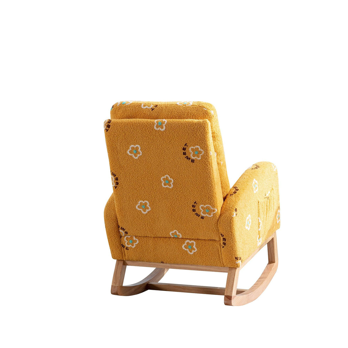 Mustard Boucle Foam Upholstered Nursery Rocking Chair - Omega Lifestyles