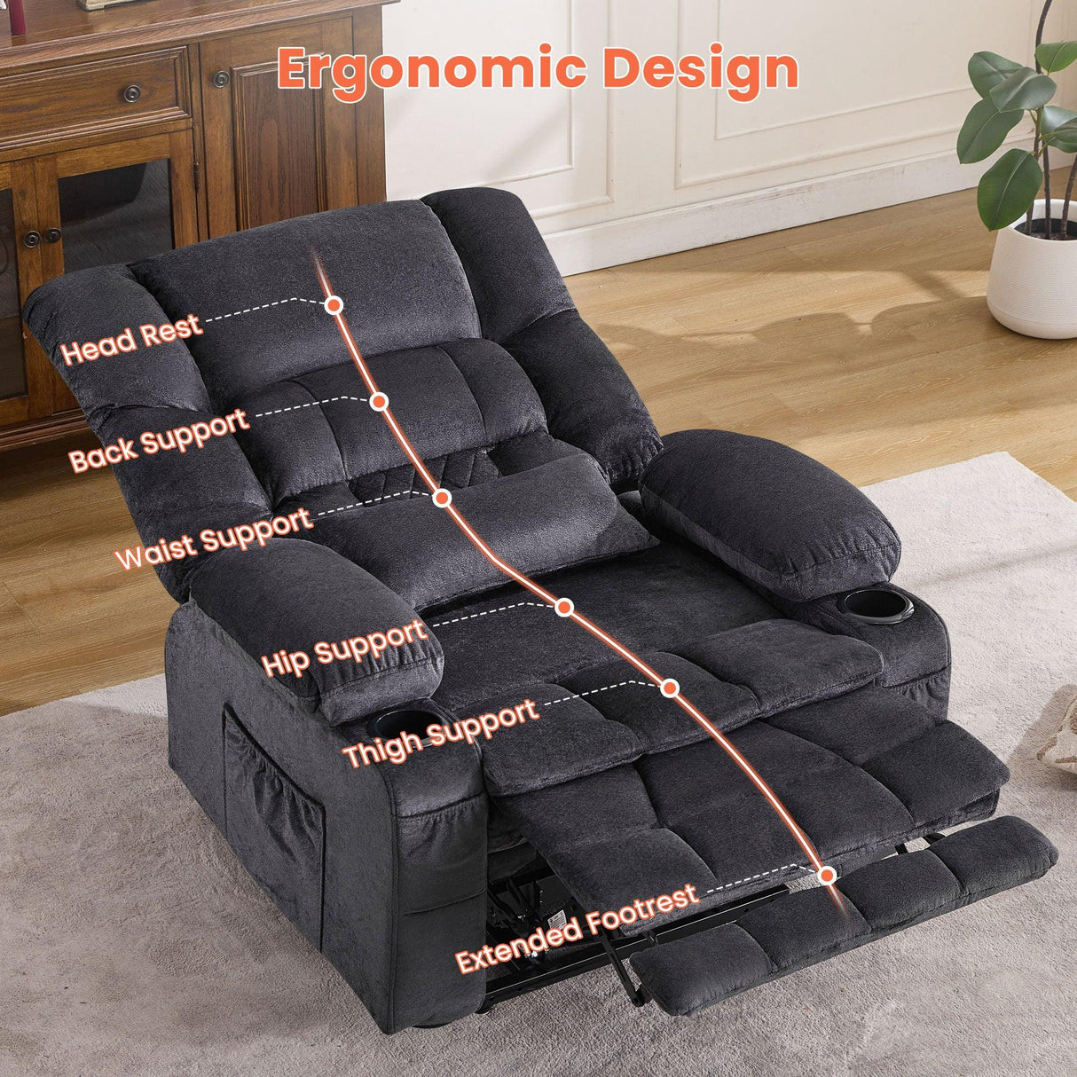 Dual Motor Power Lift Recliner Chair With Heat Massage - Omega Lifestyles