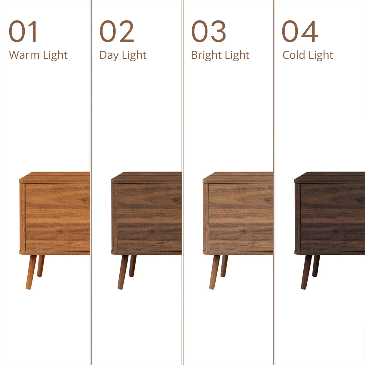 Modern Walnut Fluted Door 78-Inch TV Stand - Omega Lifestyles