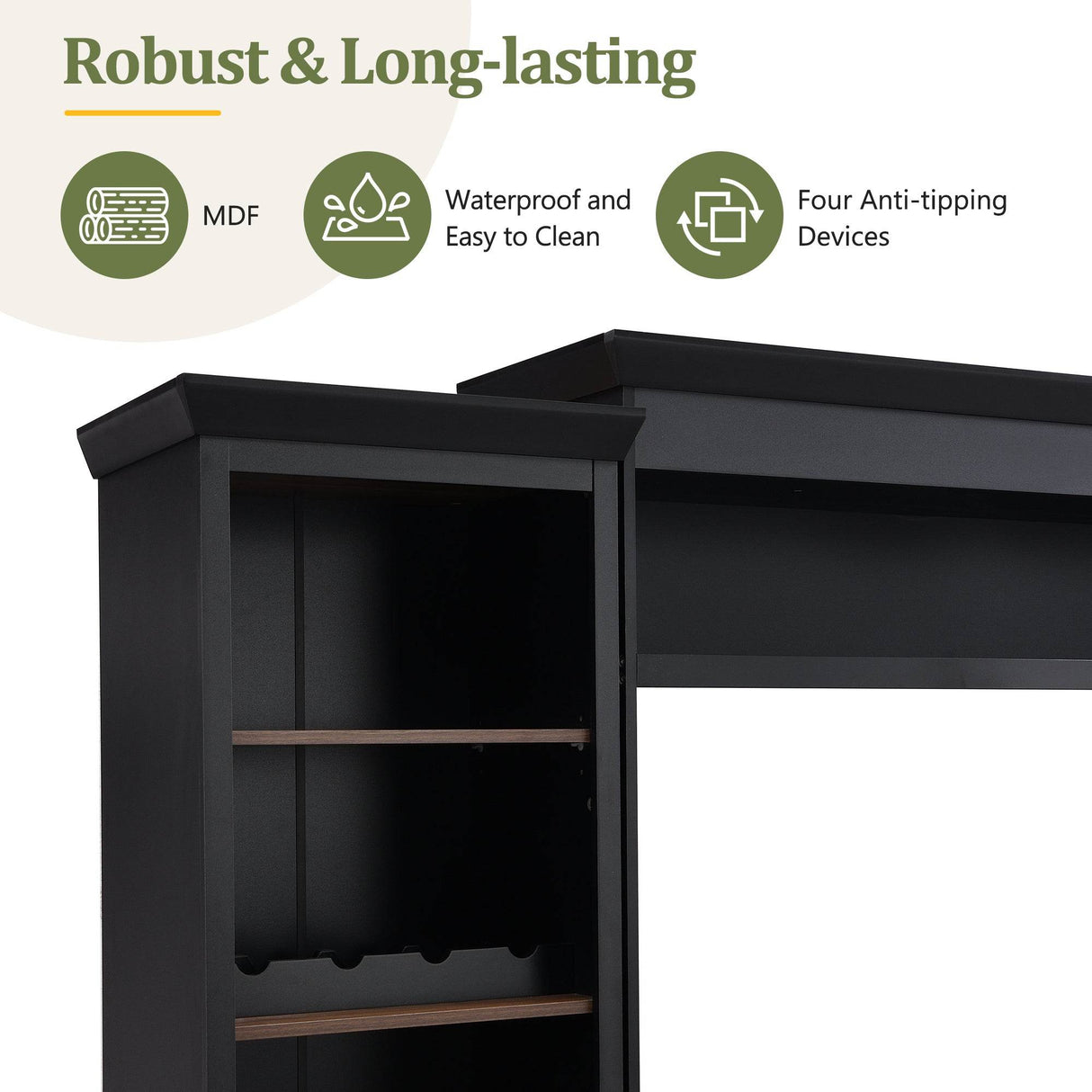 Farmhouse Mid-Century Walnut MDF TV Stand - Sleep Galleria