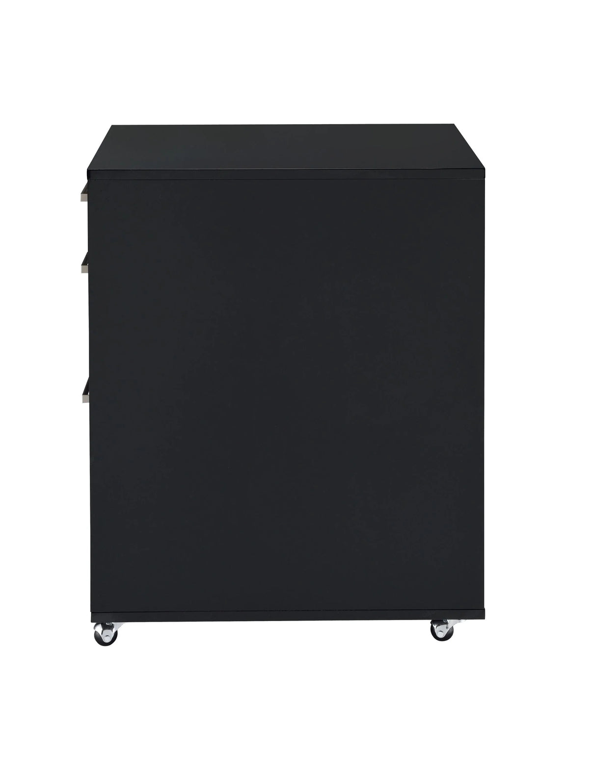 Black Synthetic Wood 3-Drawer File Cabinet - Omega Lifestyles