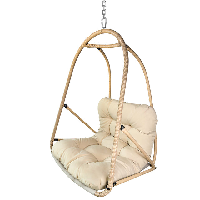 Outdoor Foldable Rattan Wicker Patio Swing Egg Chair