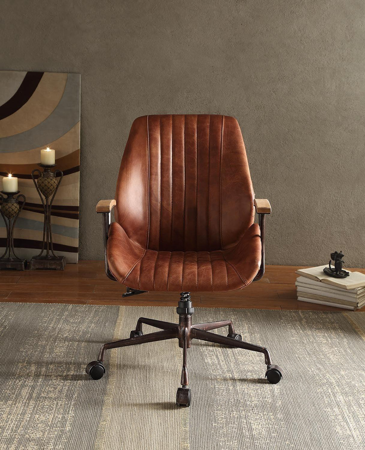 Top Grain Leather Executive Adjustable Office Chair - Omega Lifestyles