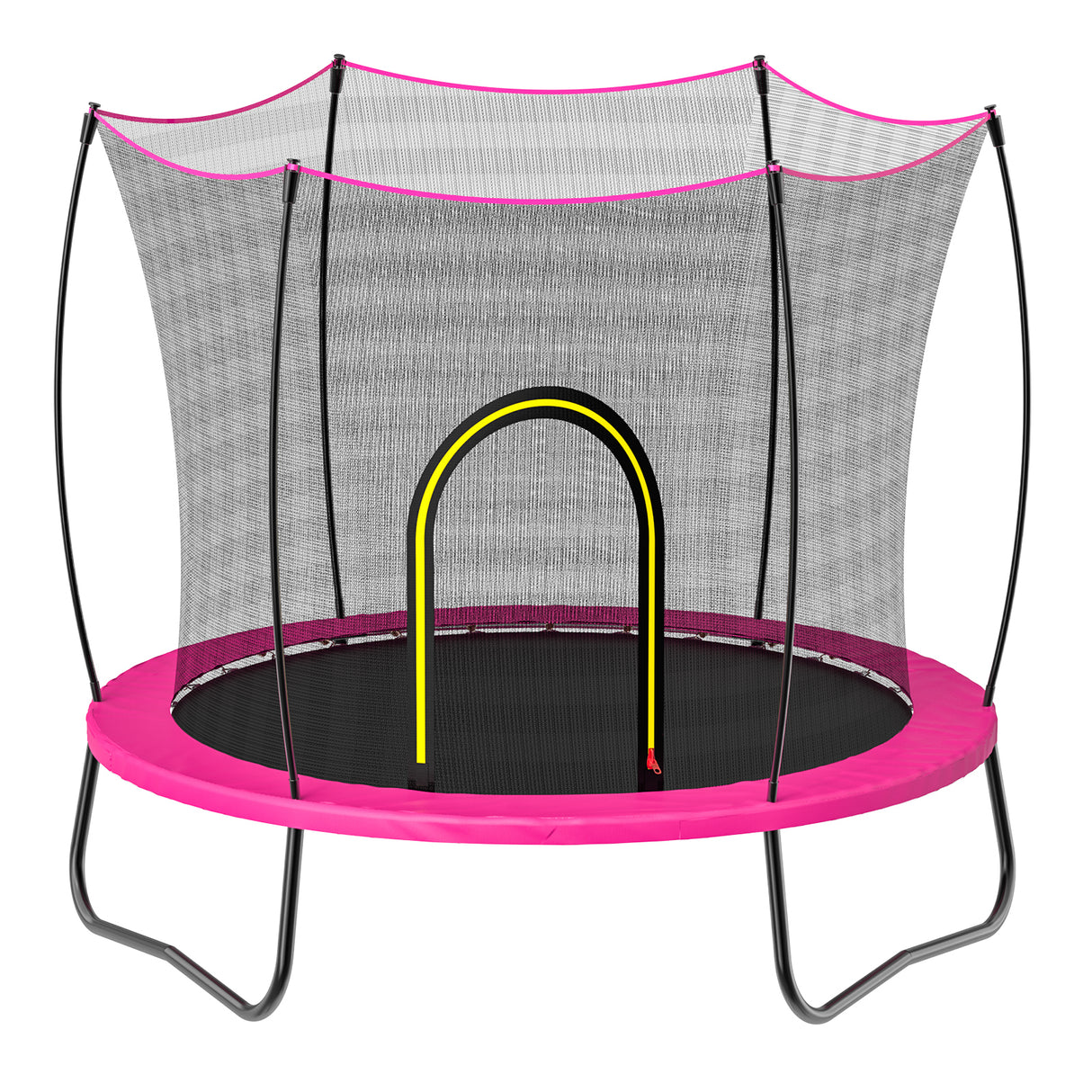 55-Inch Steel Frame Dark Pink Safety Trampoline
