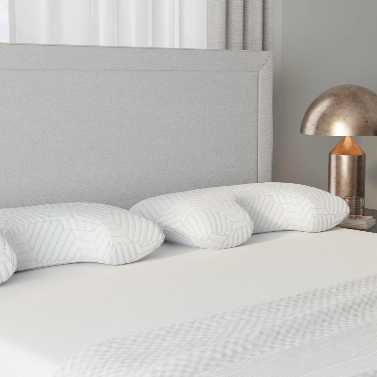 Cooling Curve Ergonomic Contour Neck Support Pillow - Omega Lifestyles