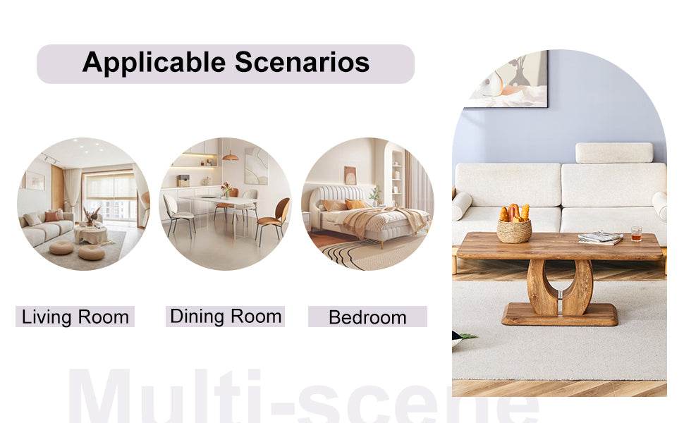 Modern Wood MDF Multipurpose Rectangular Coffee Table - Sleep Galleria