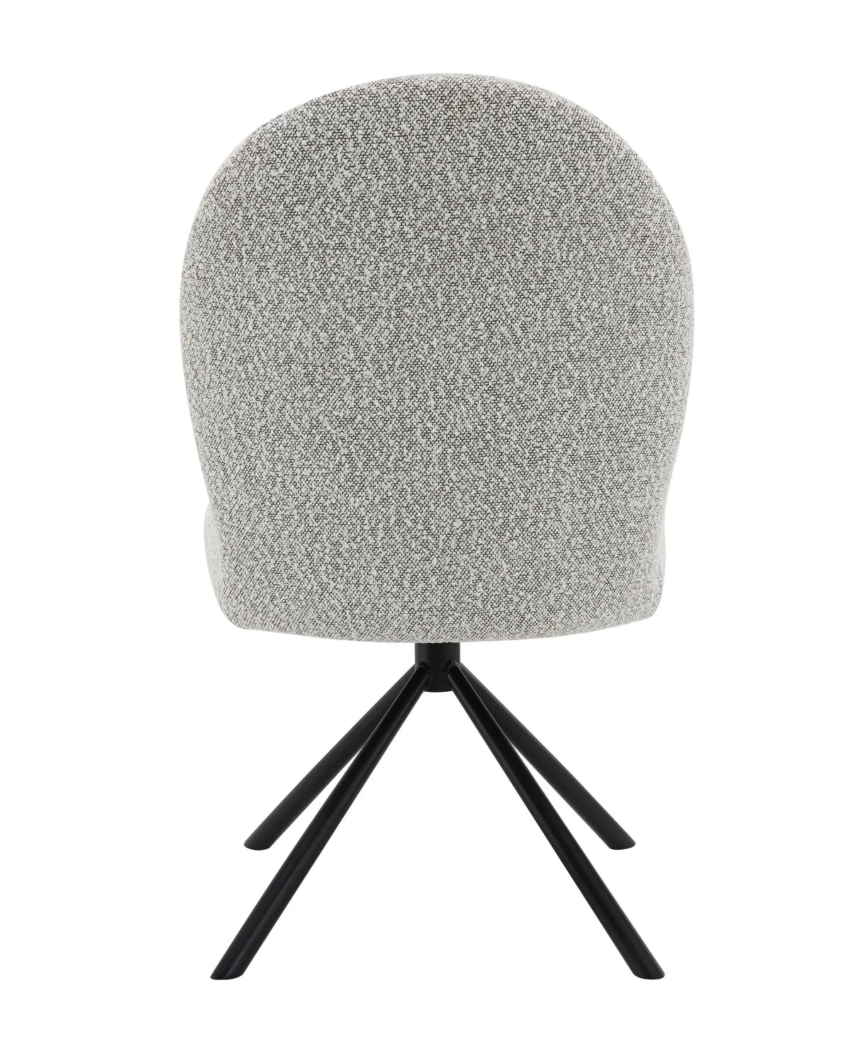 Set of 2 Gray Boucle Upholstered Swivel Side Chairs - Omega Lifestyles