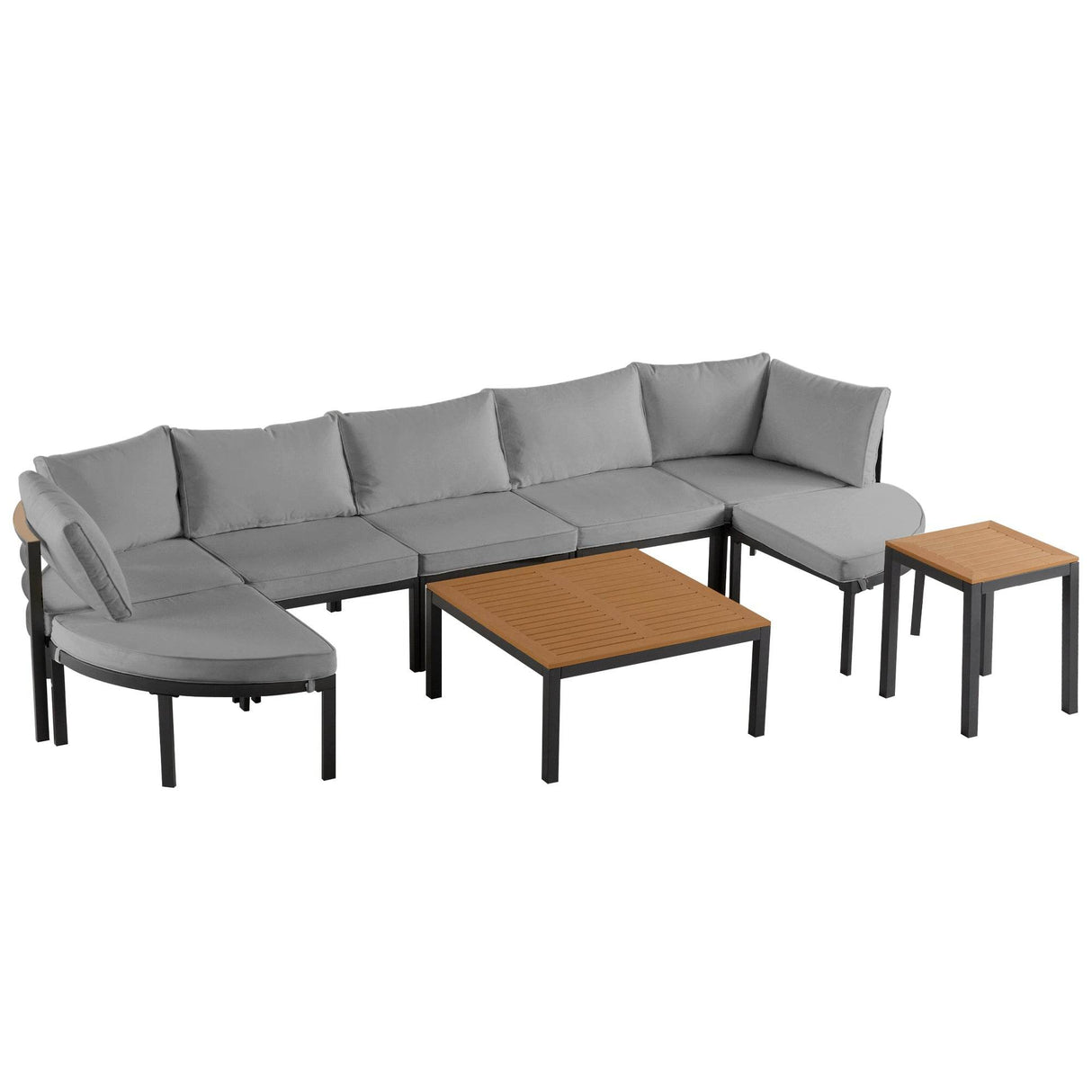 Modern Outdoor Sectional Patio Furniture Set With Cushions