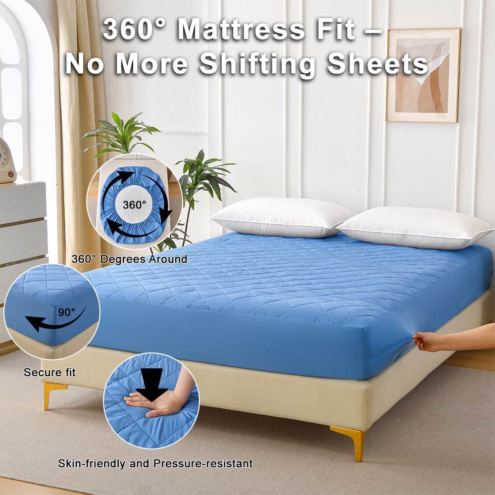 Ultrasonic Waterproof Cotton Twin Mattress Protector - Sleep Galleria