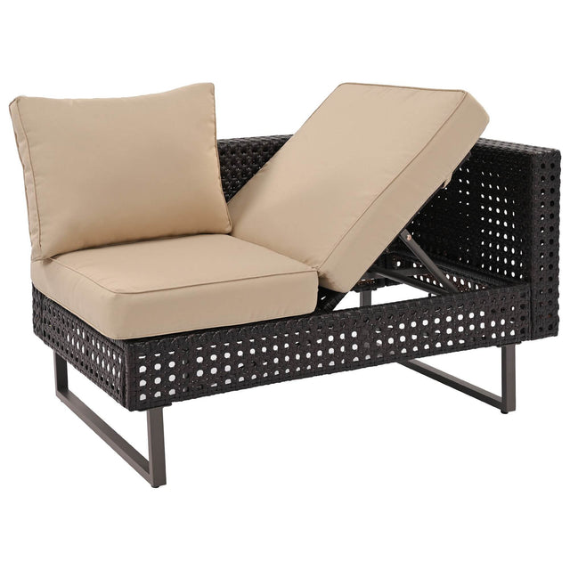 Diamond Weave Outdoor Sectional Furniture Set With Cushions - Omega Lifestyles