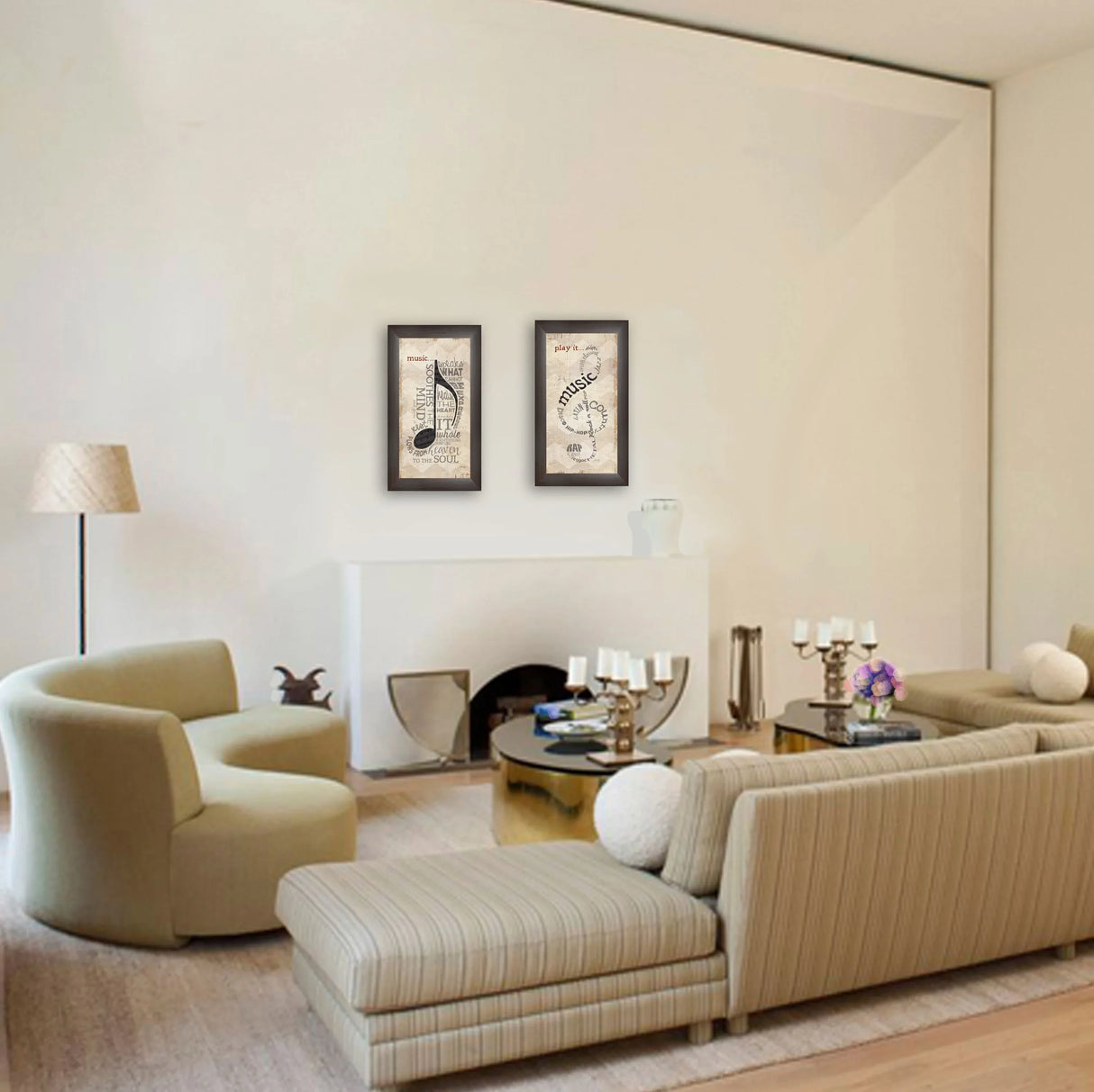 Set Of 2 Music Collection Printed Wall Art Posters - Omega Lifestyles